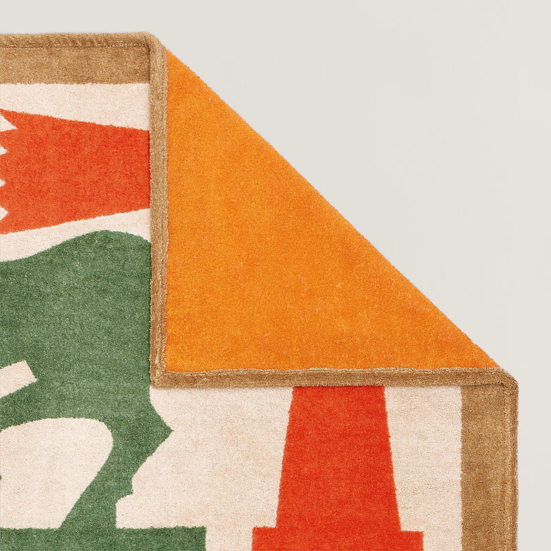 Picto de Plage beach towel - Black | Hermès USA